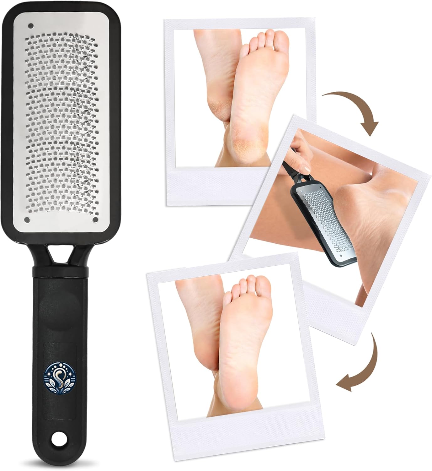 Foot Grater Callus Remover - Foot File Callus Remover for Feet Care - Surgical Grade Stainless Foot Scrubber Dead Skin Remover for Wet and Dry Foot - Foot Rasp Callus Remover Professional