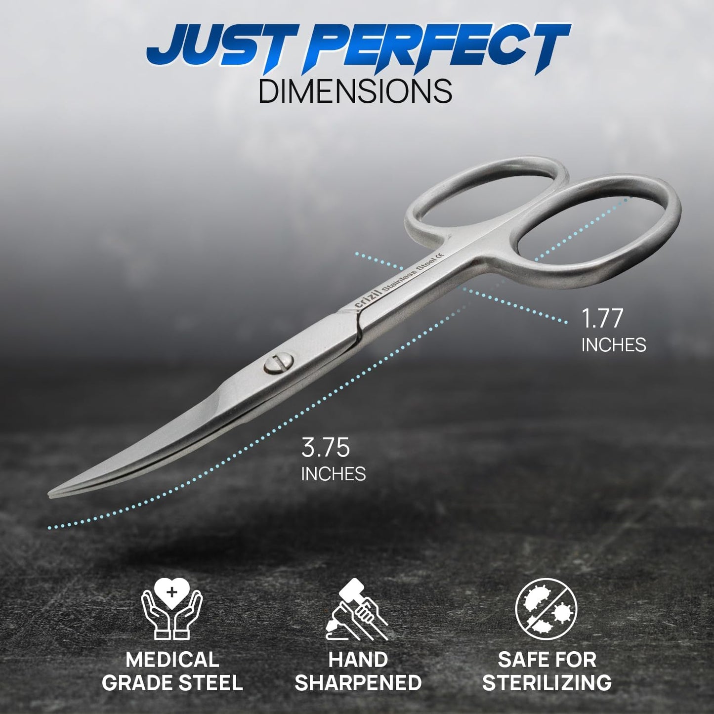 Nail Scissors for Women & Men – Stainless Steel, Curved Blade, Sharp Scissors for Toenails, Manicure, Pedicure, Cuticle For Home & Professional Use (Nail Scissors)