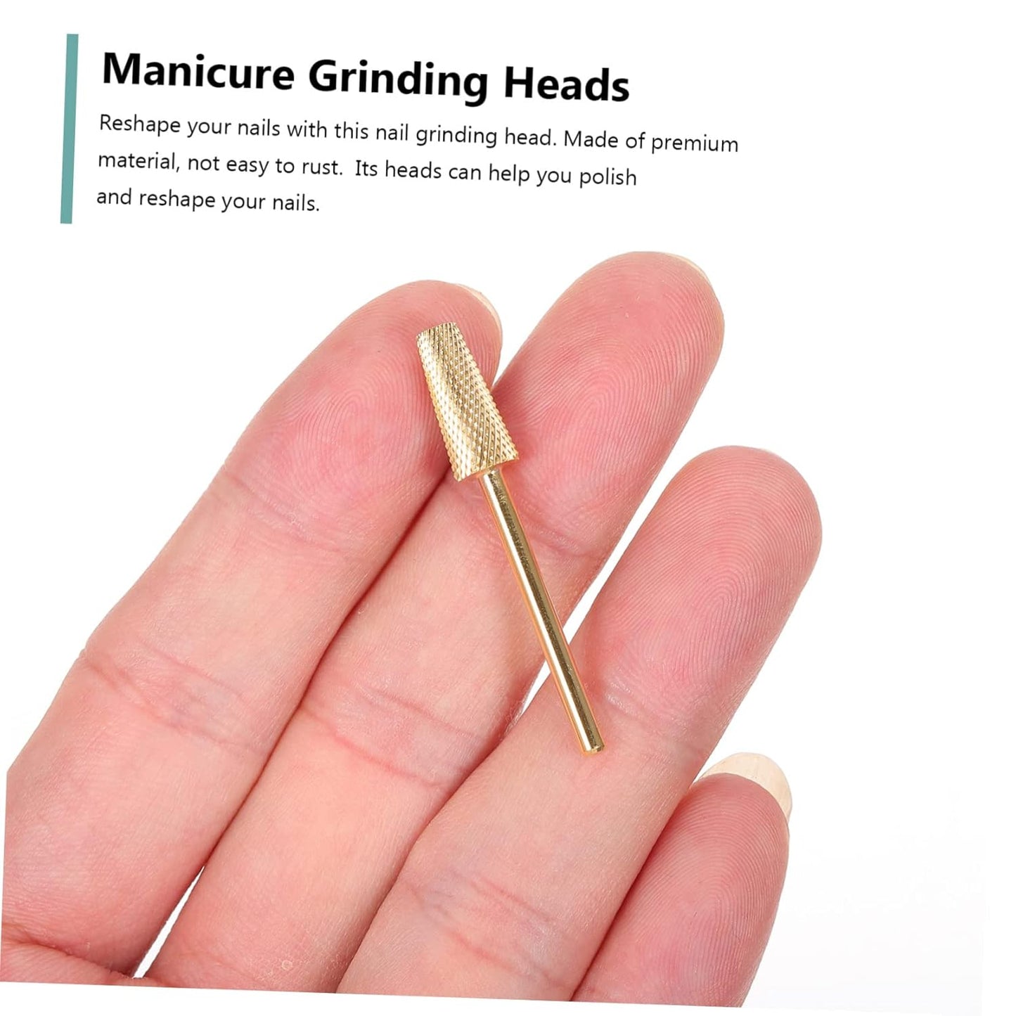 minkissy 2pcs Nail Polishing Grinding Head Manicure Grinding Tool Interchangeable Nail Art Bits for Salon