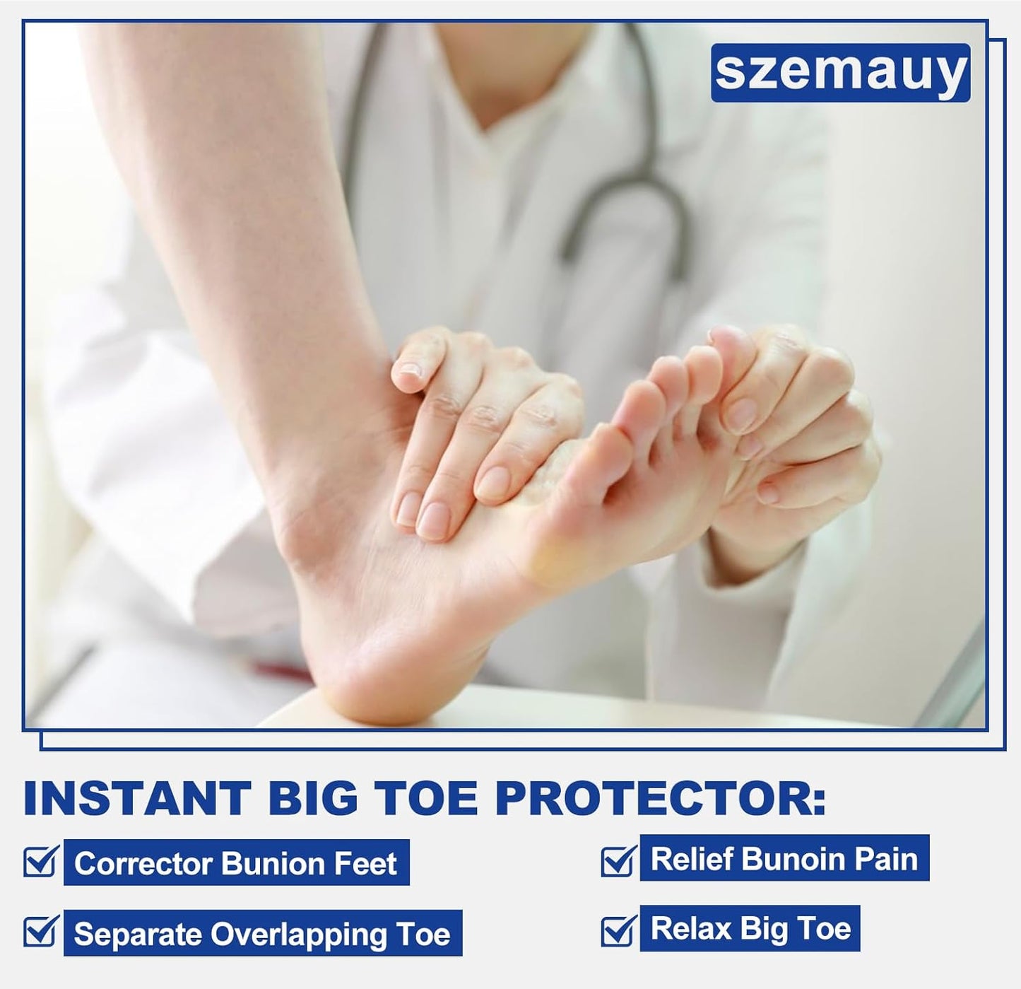 Gel Toe Spacers, Bunion Corrector with Loops(6PC), Portable Toe Separators for Women and Men for Bunion, Overlap Toe, Hammer Toe, Big Toe Alignment