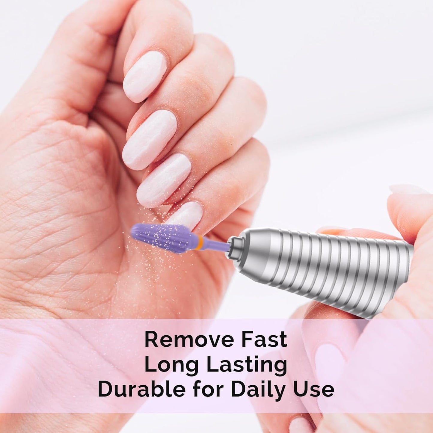 MelodySusie Professional Tornado 3/32'' Nail Drill Bits, Carbide Tungsten Multi-function Bits, Suitable for Manicure Pedicure Cuticle Gel Polishing, Salon Bits, Series Bit-X, Purple, 2XC