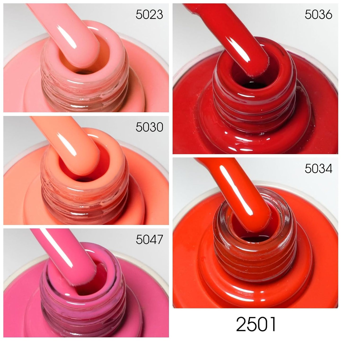 VENALISA Gel Nail Polish Set, 5 Colors 10ML Gel Polish Kit Red Nude Pink Coral Orange Soak Off Salon Manicure DIY at Home Nail Art For Girls Women