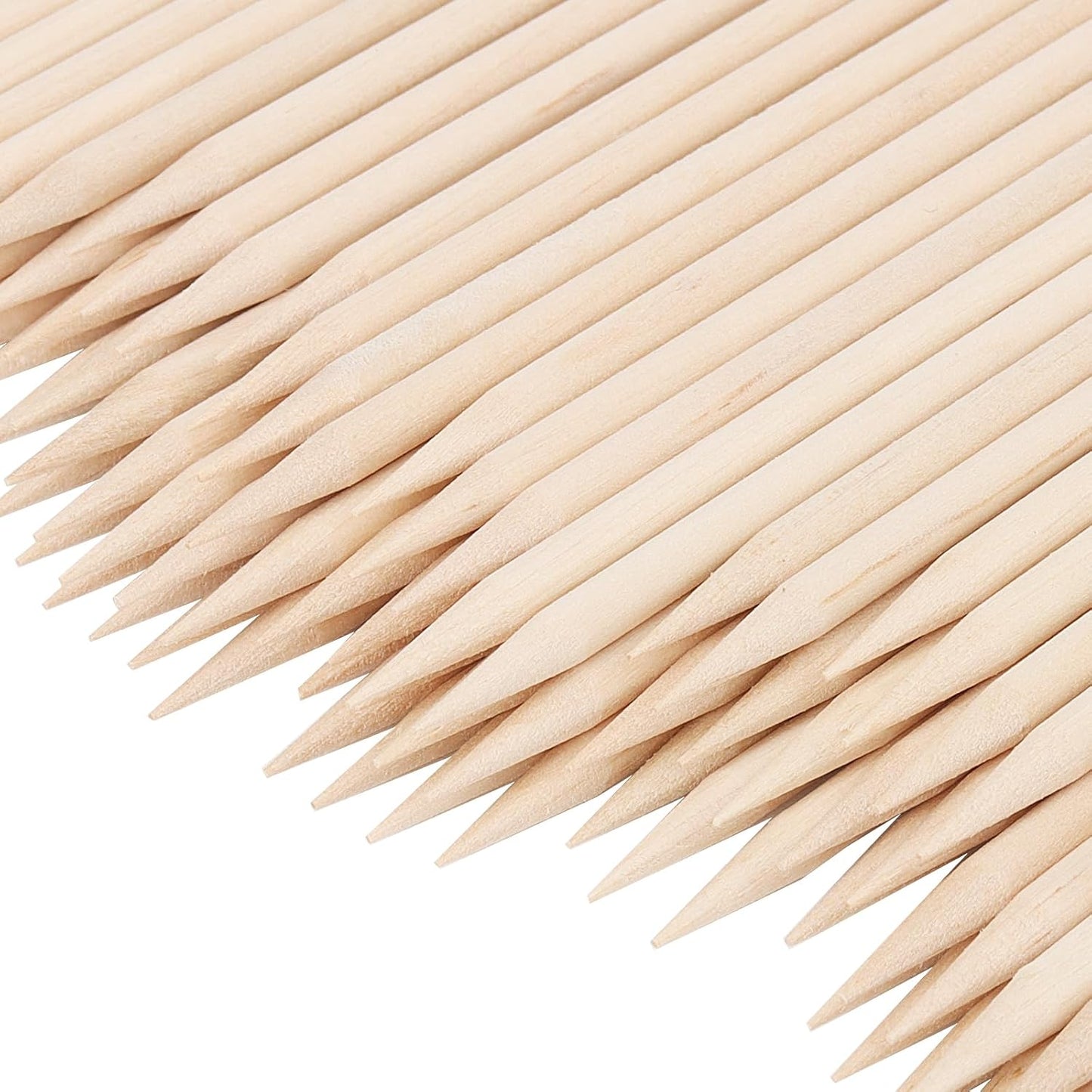 SOUJAP 2000 PCS 4.5 Inch Orange Wood Nail Sticks, Double Heads Wood Cuticle Pusher for Nail Cleaning, Manicure Pedicure