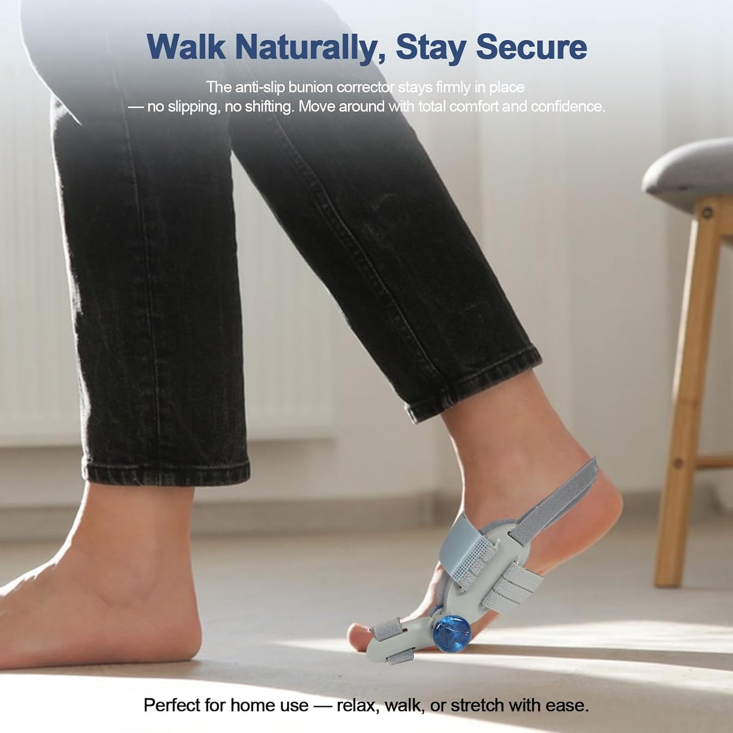 Bunion Corrector for Women Men Big Toe,Adjustable Knob Bunion Corrector for Bunion Relief,Bunion Fix with Bunion Silicone Pad,Suitable for Left and Right Feet(2PCS)
