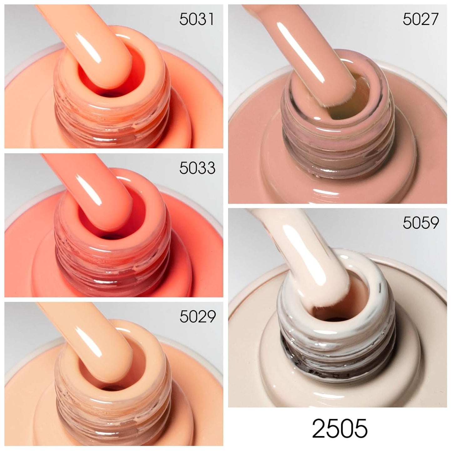 VENALISA Gel Nail Polish Set, 5 Colors 10ML Nude Gel Polish Kit Skin Tone Soak Off Salon Manicure DIY at Home Nail Art For Girls Women