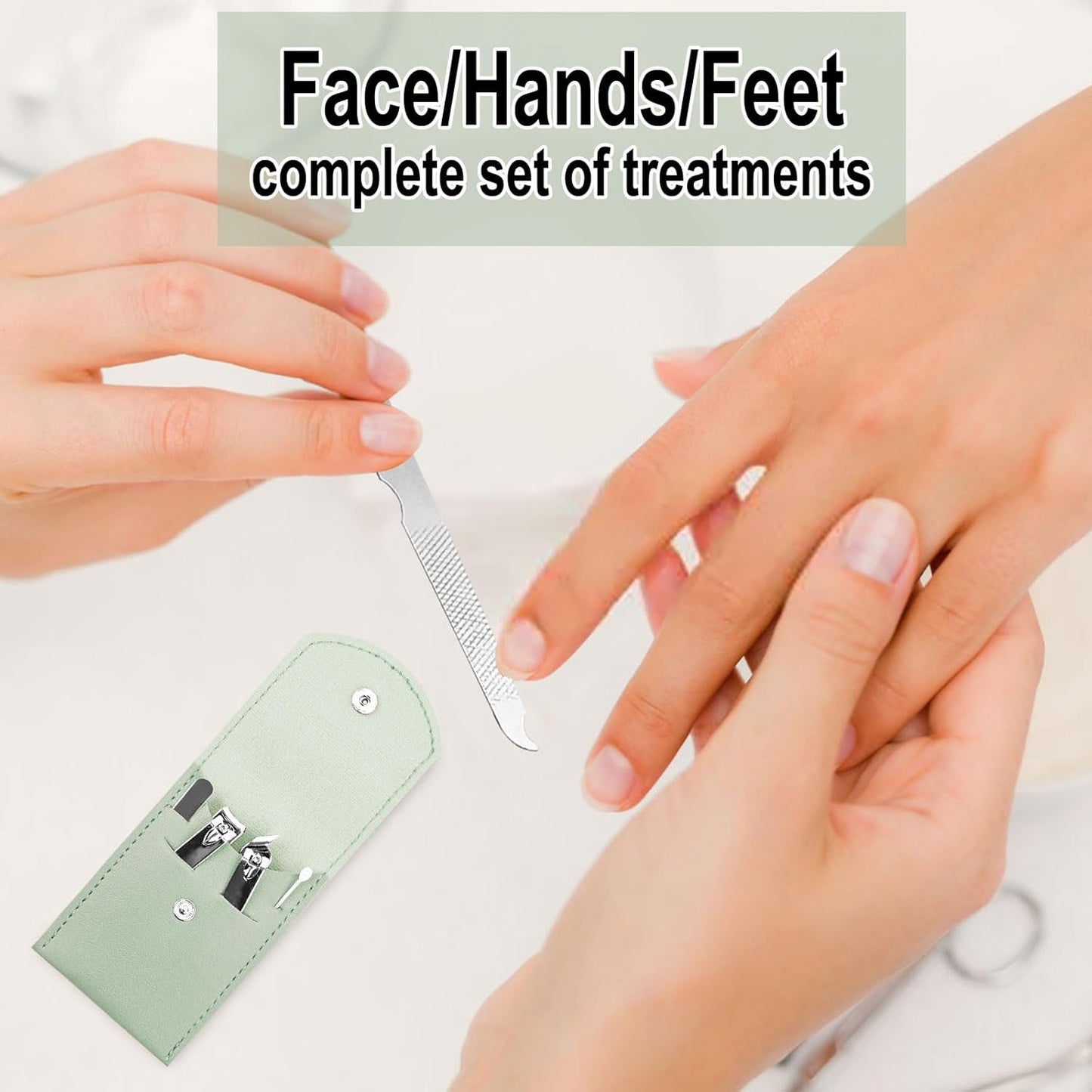 20 Sets Manicure Set Bulk, Nail Clippers Kit Stainless Steel Fingernail Clippers Set, Sturdy Nail Tip Cutter Trimmers Professional Grooming Toenail Clippers Personal Pedicure Kits Gift (Green 4 in 1)