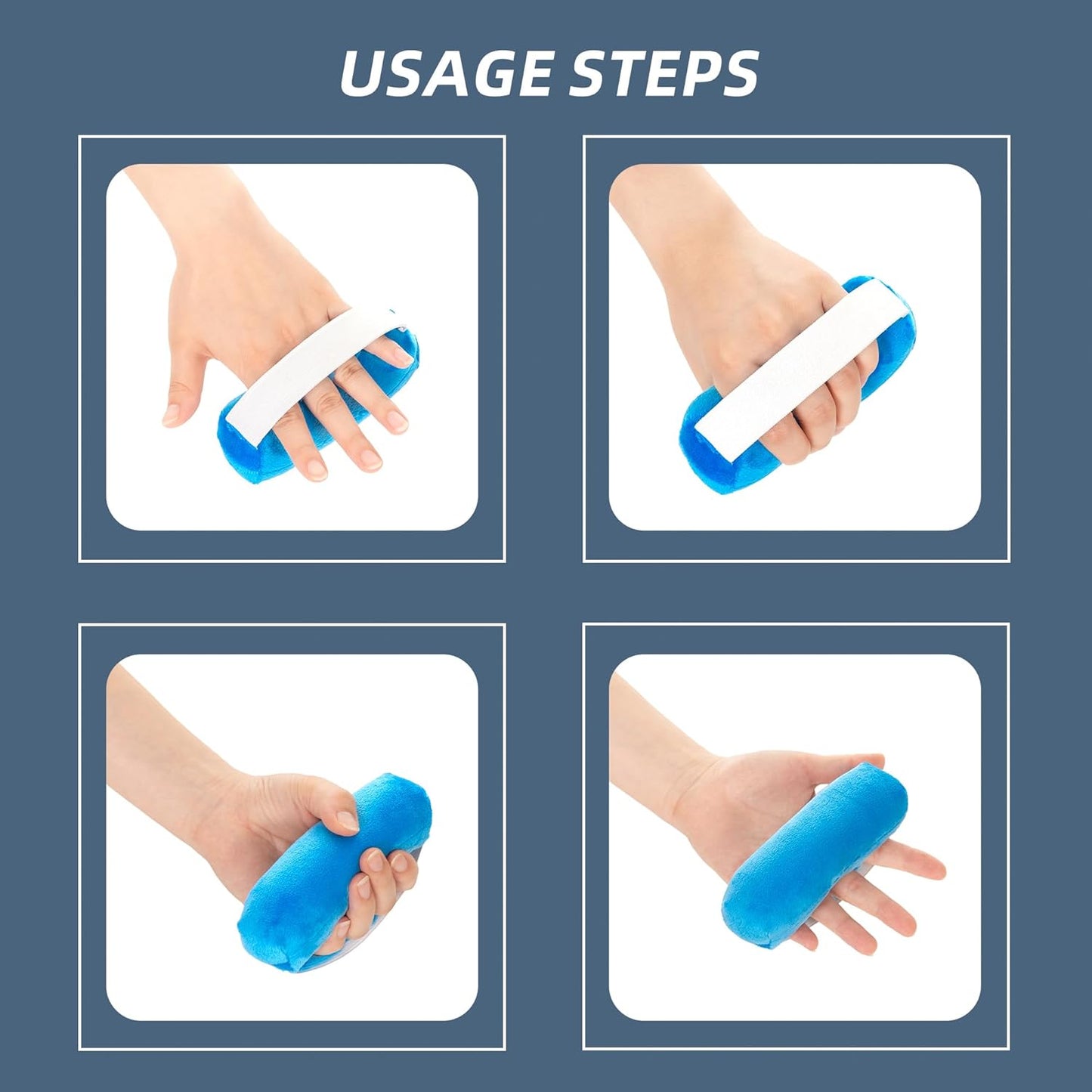 TYYIHUA Hand Contracture Cushions Palm Grip for Elderly, Stroke Rehab Skin Breakdown with Elastic Band Palm Protector for Hand, Hand Splint (1pc)