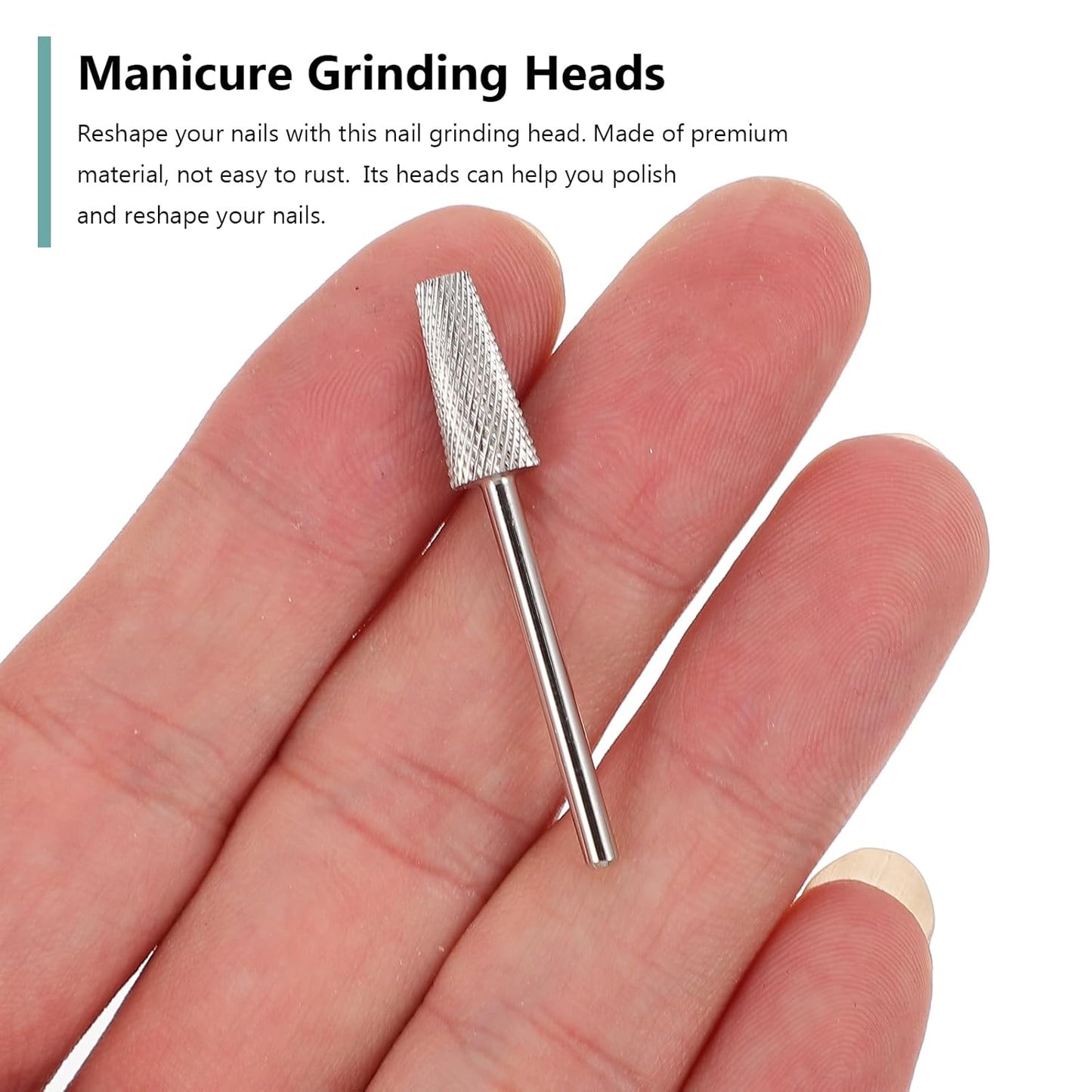minkissy 3pcs Diamond Nail Drill Bits, Professional Grinding Heads for Manicure and Pedicure, Nail Polish Accessories for Acrylic Gel Nails
