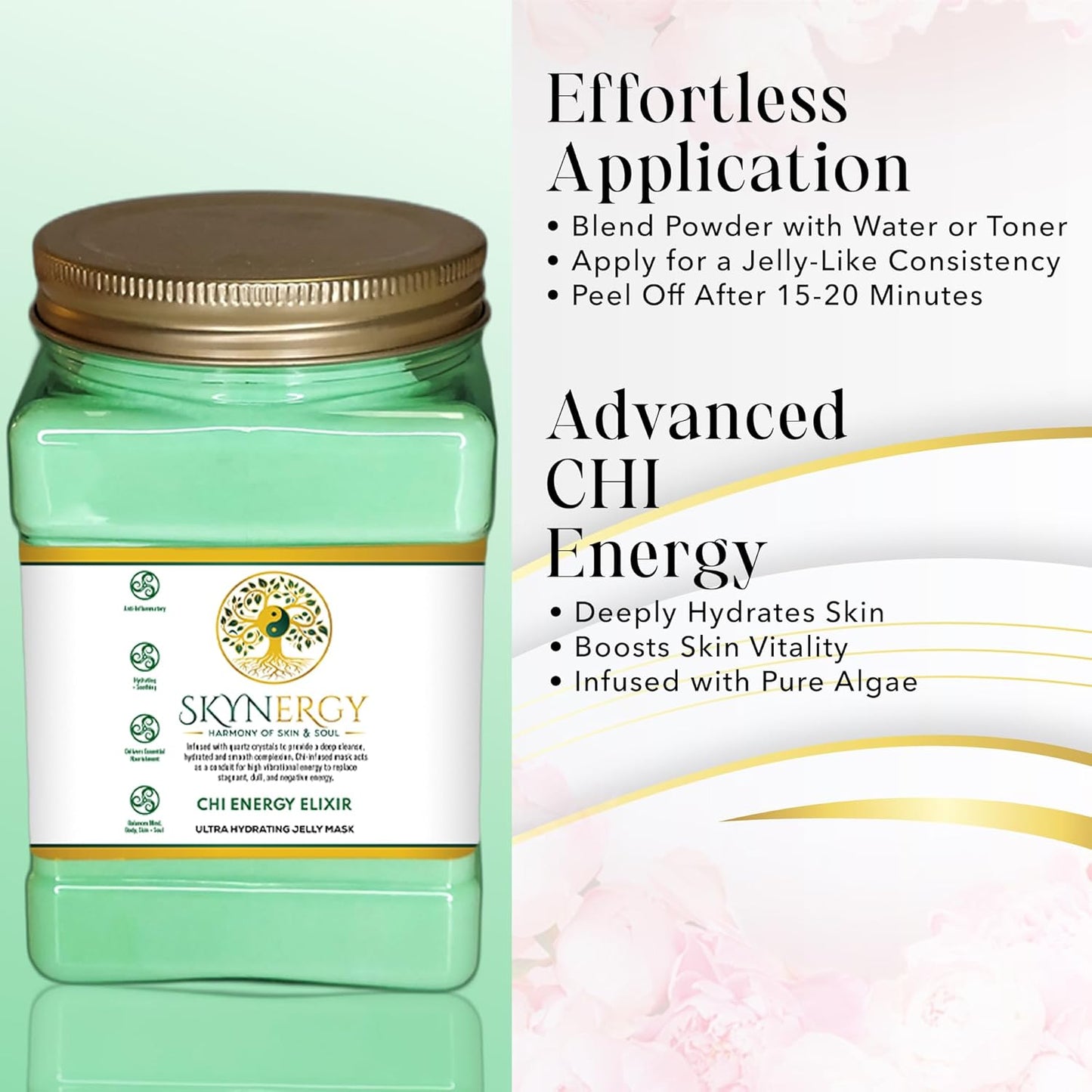 Chi Energy Elixir Jelly Mask - Professional Grade HydroGlo Jelly face Masks for facials professional Peel Off Face Mask for Skin Hydration,Radiance,Reduced Fine Lines,Pigmentation | 30 fl oz