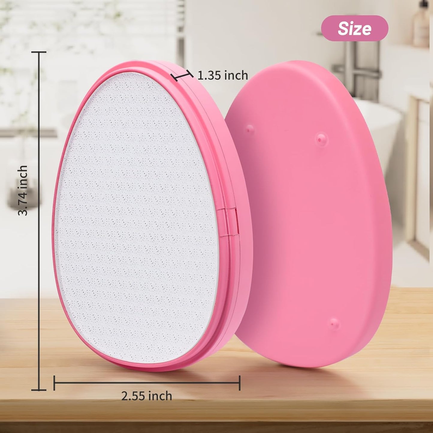 Foot File,Nano Glass Foot File Callus Remover for Feet,Foot Scrubber Dead Skin Remover,Gentle Exfoliation for Your Foot Massage in Shower- Light Pink