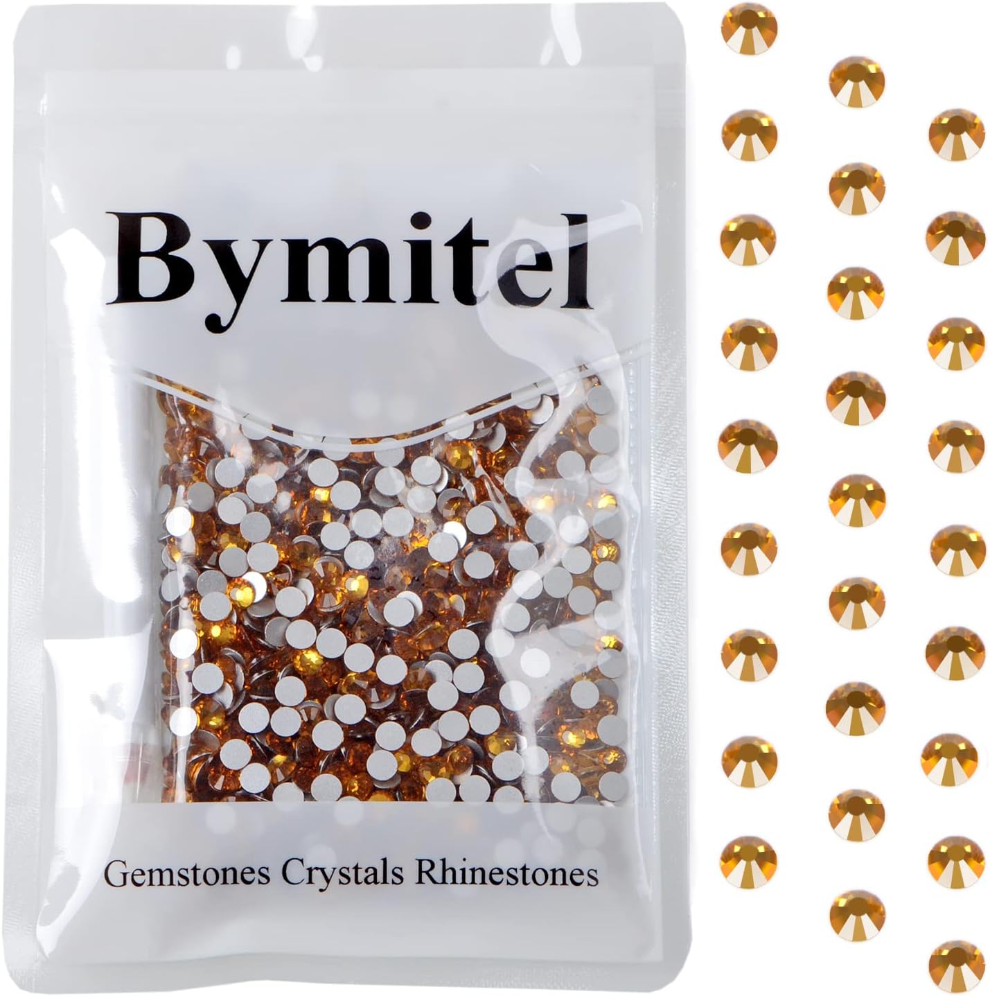 1440PCS Art Nail Rhinestones Non Hotfix Glue Fix Round Crystals Glass Flatback for DIY Jewelry Making with one Picking Pen (ss20 1440pcs, Topaz)