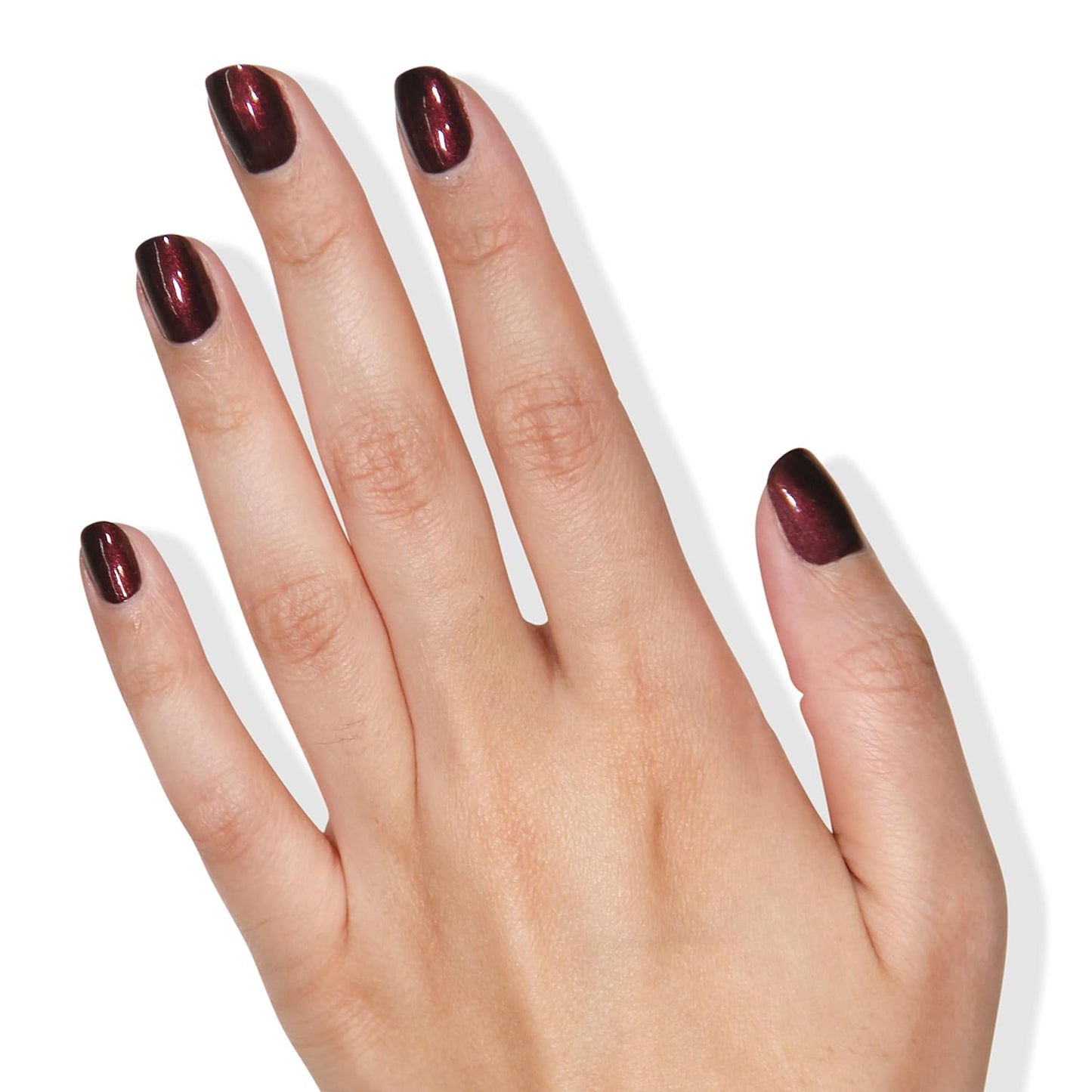 LONDONTOWN lakur Nail Polish - Chip-Resistant, Non-Toxic, Conditions & Hydrates Nails | Glittery Metallic Red Shimmer, Cockney Glam, .40 fl oz