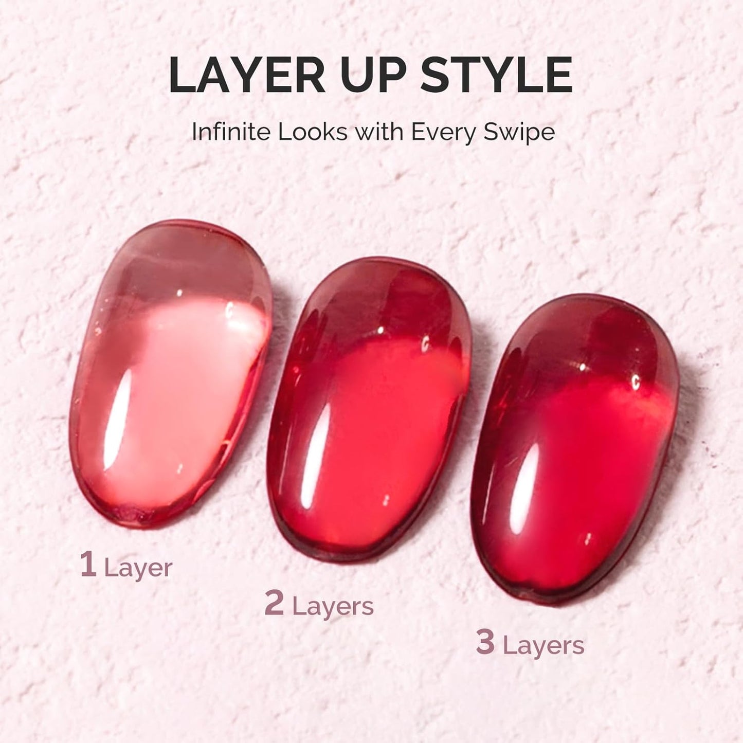 MelodySusie Jeweliver Gel Nail Polish, 0.5Fl.oz Gel Polish Glassy Red Color Soak Off UV LED Light Cure Gift for Women Manicure Nail Art DIY at Home B6802