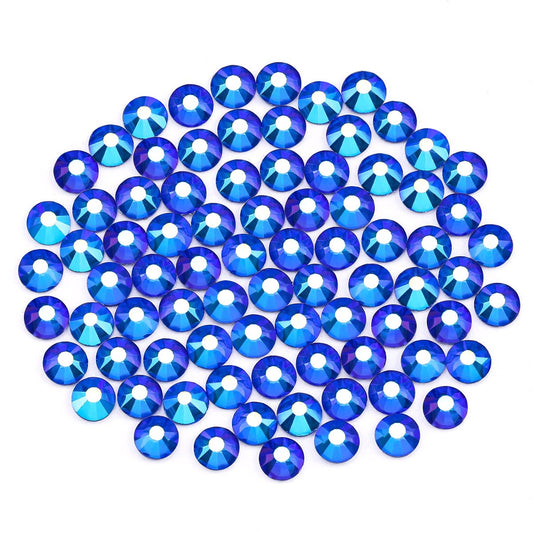 SS16 Flatback Crystals - 1440pcs Sapphire AB Rhinestones for Crafts, Nails, Art, Makeup, Bags, Shoes & DIY Decoration