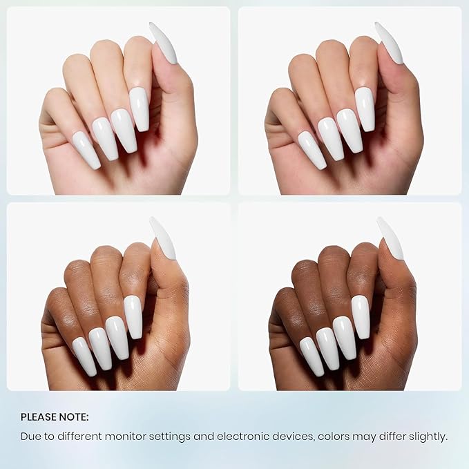 Beetles White Gel Nail Polish,15ml Fall Soak Off UV Gel Polish French Nail Art Manicure Salon DIY Design at Home Gift for Women