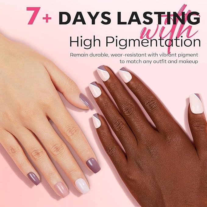 modelones Nail Polish Set 6 Colors Neutral Nude Pink Fall Winter Quick Dry Mini Finger Bulk Manicure Kit Diy Nail Art Home Salon Gifts For Women Girls