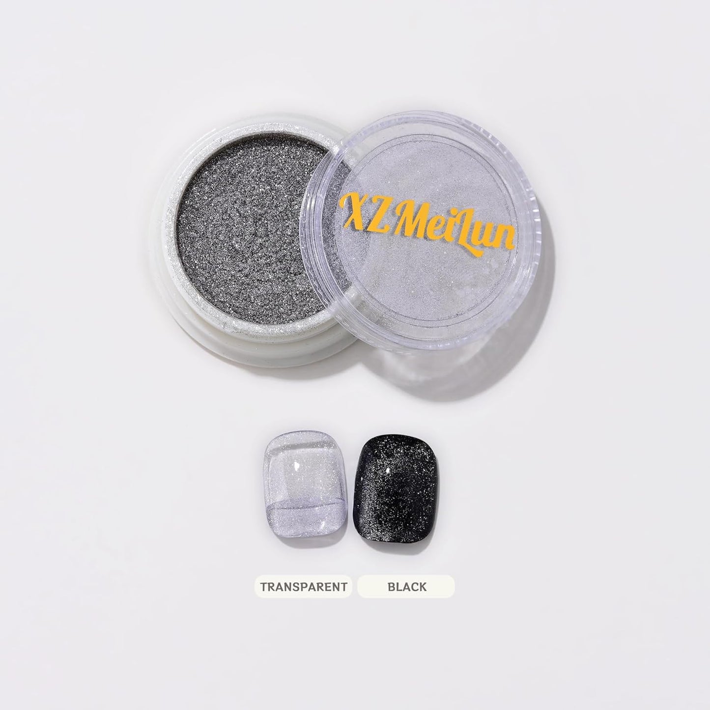 Cat Eye Nail Powder, Big-Capacity 0.8g 9D Cat Eyes Magnetic Powder Silver Magic Mirror Effect Pigment Holographic Nail Art Glitter, Can Mixed with Builder Gel Nail Polish for Use