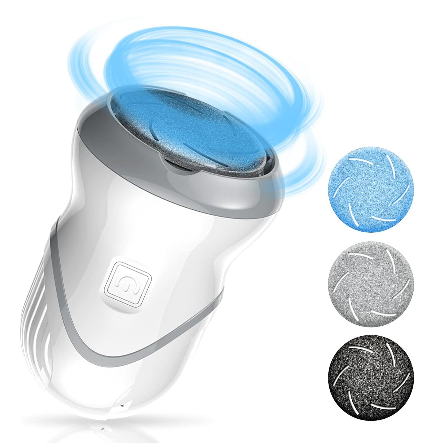 Professional Electric Feet Callus Remover,Portable Rechargeable Foot File Pedicure Tools with Vacuum Adsorption Foot Grinder 2 Speed 3 Grinding Heads, Ideal for Dead Skin/Powerful Exfoliation