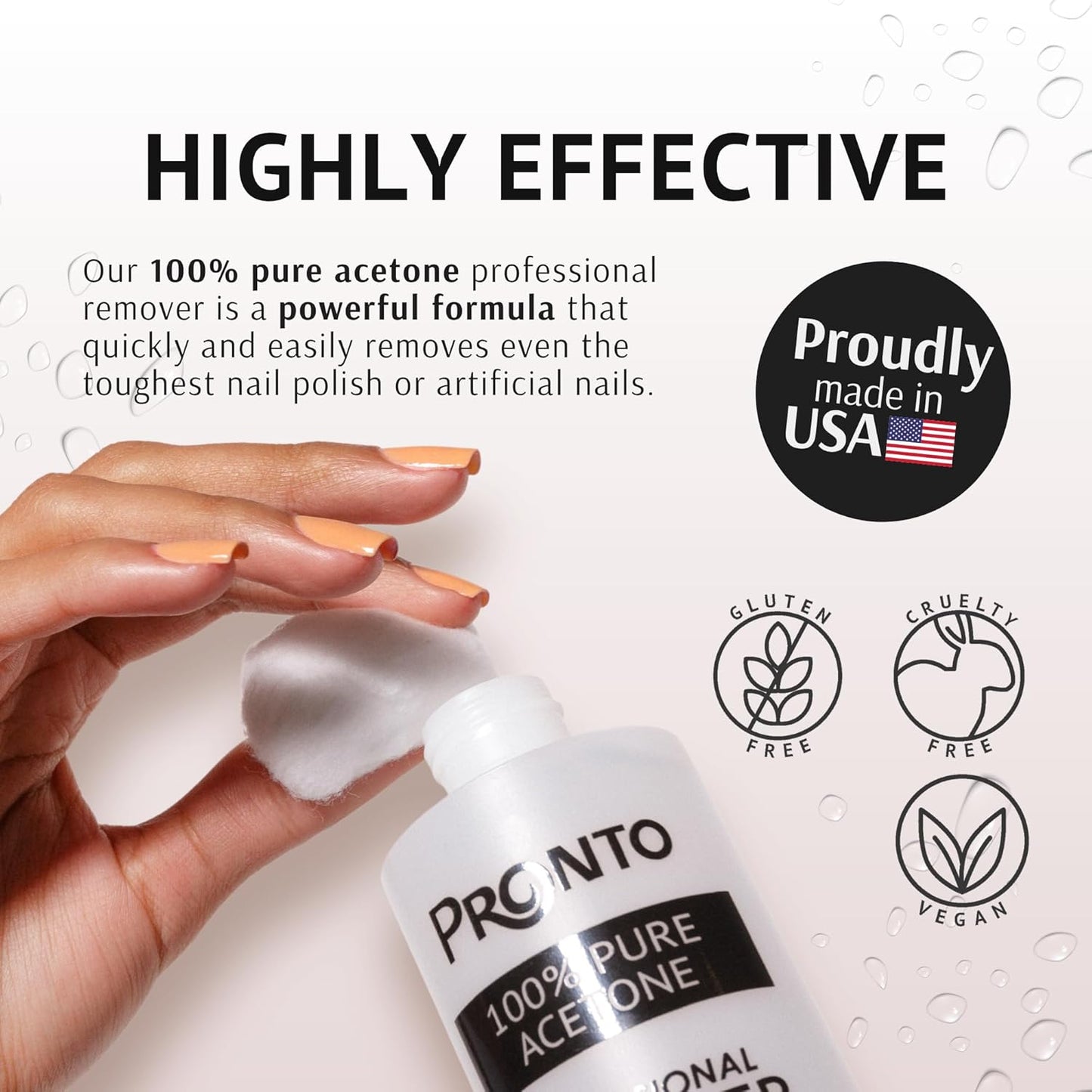 Pronto Pure Acetone 16 oz Nail Polish Remover Gel NailKit, Acrylic Nail Kit Including Cuticle pusher, Nail File, Nail Buffer, and Nail scraper- Ideal For Gel Nail Polish & Dip Powder Removal