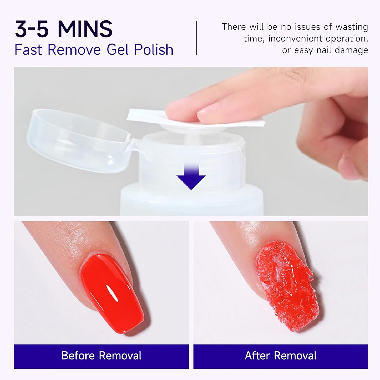 AIJIMEI 160ml Nail Polish Remover Portable Nail Polish Remover for Nail Art Easy to Handle Residual Nail Oil for Daily Nail Polish Remover Helper
