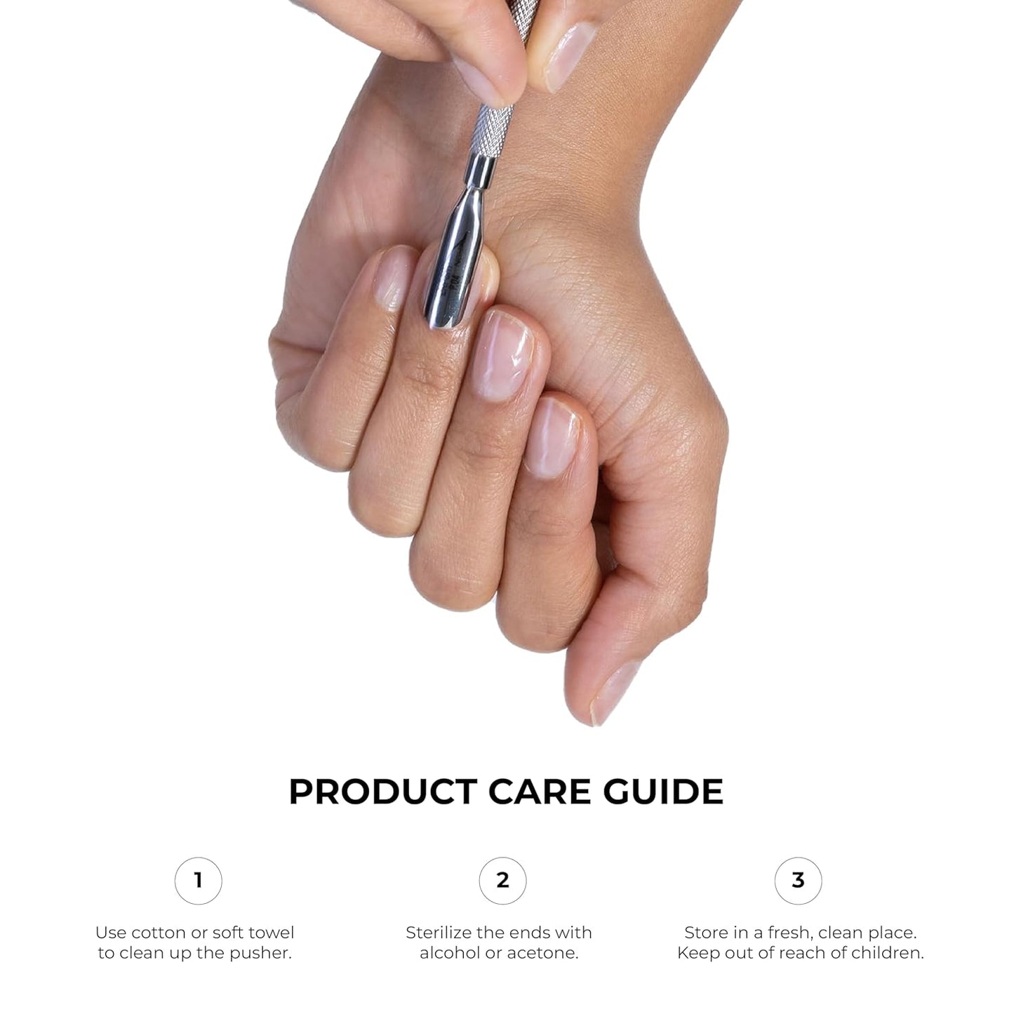 Nghia Pusher - S-507 (Stainless Steel) | Double–Ended Cuticle Pusher | Precision Nail Care Tool| Premium Quality for Nail Care | Ergonomic Design | Suitable for Professional & Home Use