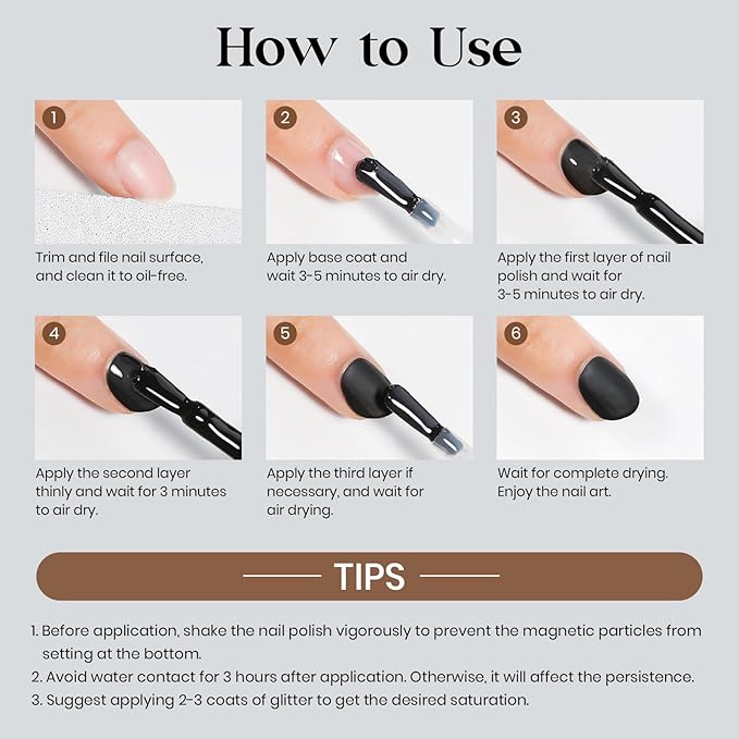 MIZHSE Matte Black Nail Polish, Quick Dry Velvet Black Nail Polish, Non-Gel Air Drying Fast 15 ml Regular Glossy Shiny Finish Nail Lacquer, Full Coverage Nail Art Manicure DIY Home