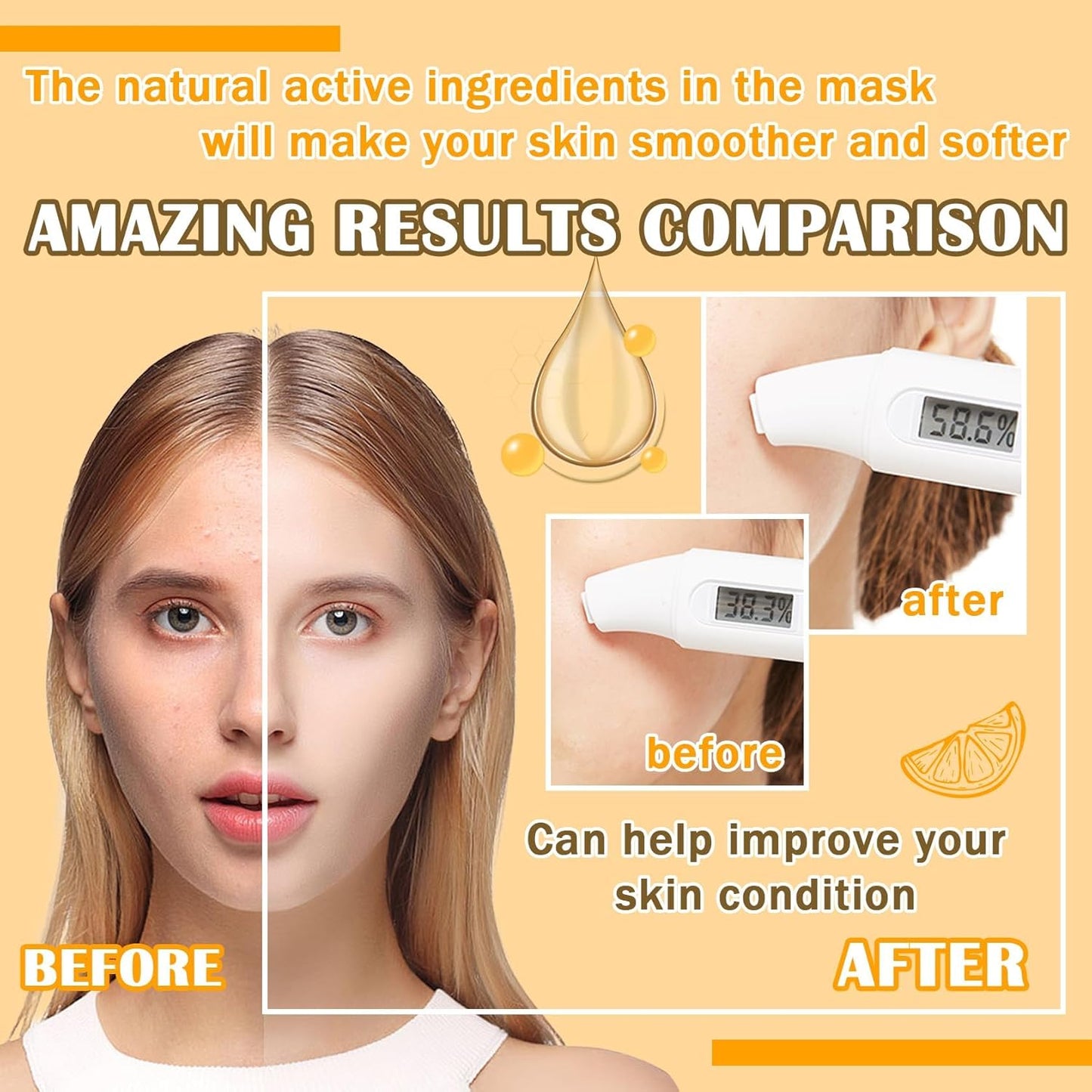 20 Pcs Facial Sheet Mask,Hydrating Face Masks Skincare Gift Set,Moisturizing Soothing Facial Masks,Easy to Use & Nourishing Face Mask Skin Care Set
