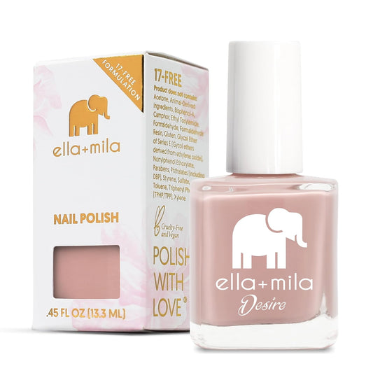 ella+mila Professional, Quick Dry, Long-Lasting & Chip-Resistant Pink Nail Polishes (Desert Suede - 0.45 fl oz)