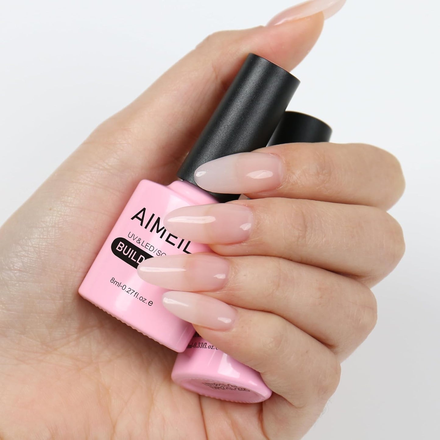AIMEILI Builder Nail Gel, Hema Free, Cruelty Free, Vegan, Nail Strengthener Enhancement Building Rubber Base Coat for Manicure - BD1025