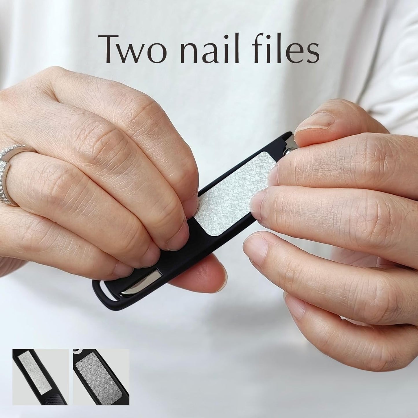Nail Clippers for Men, Toe Nail Clippers for Thick Nails for Seniors, Nail Clipper Set with Catcher, Professional Fingernail Clipper(Black)