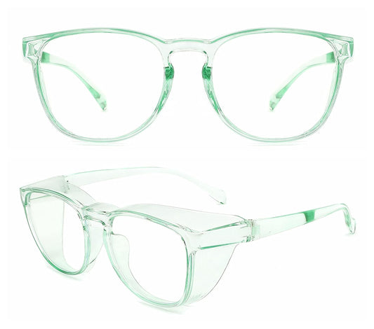 Alsenor Safety Glasses Anti Fog Goggles Protective Eyewear Blue Light Blocking Anti Dust UV Protection Glasses For Men Women (Jade)