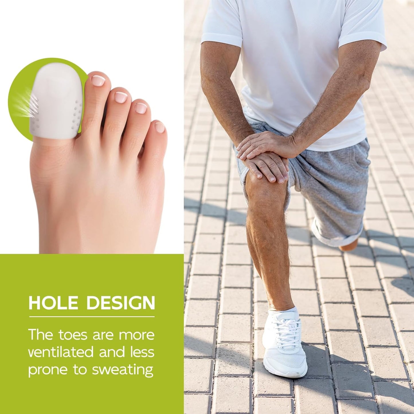 Bukihome 16 PCS Toe Protectors, Silicone Toe Caps Toe Sleeve Protectors, Prevent Pain Relief for Corns, Blisters and Ingrown Toenails，Great for Running, Walking, Stop Toe Pain(16 L) [Upgrade]
