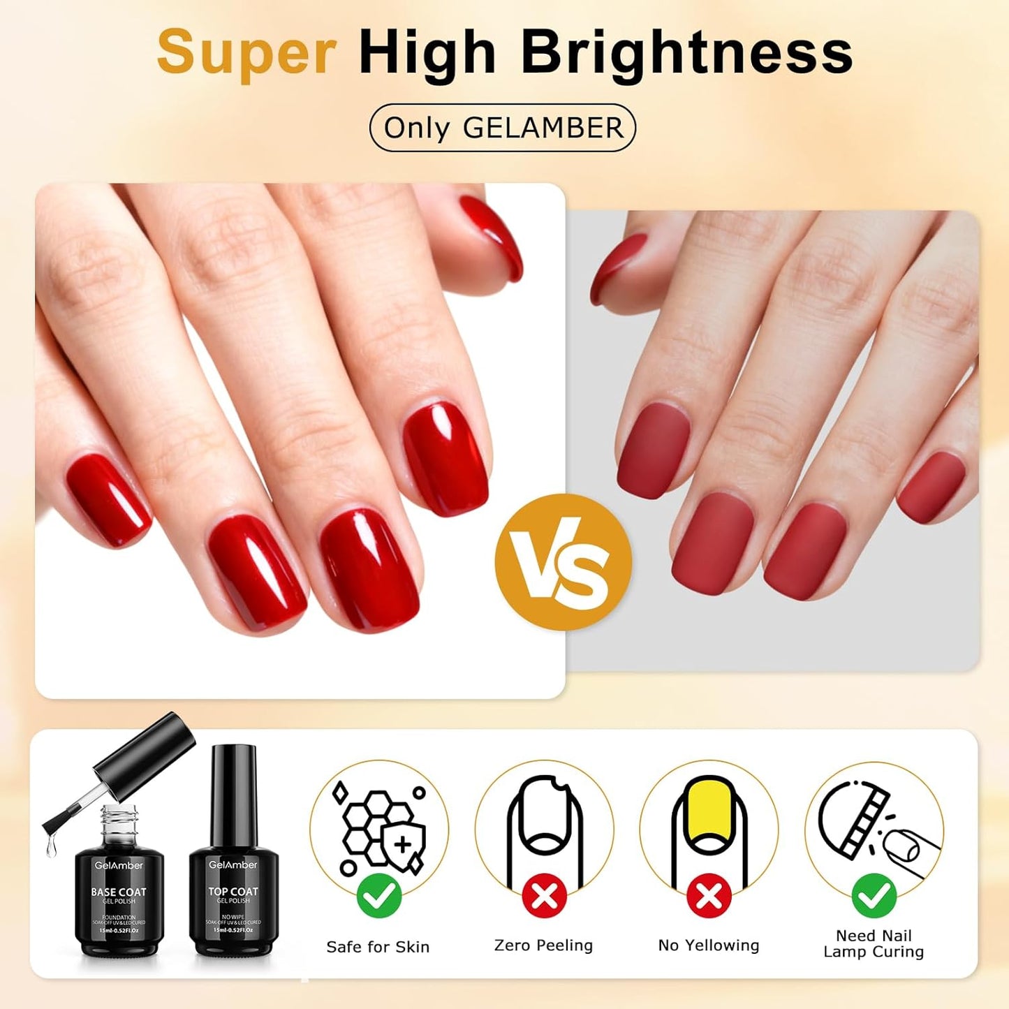 4Pcs 15ml Nail Dehydrator and Primer 2-in-One with Gel Base and Top Coat Set, Cuticle Oil and Nail File, Acid-Free No Wipe Essentials for Shiny & Long-Lasting Natural Manicure