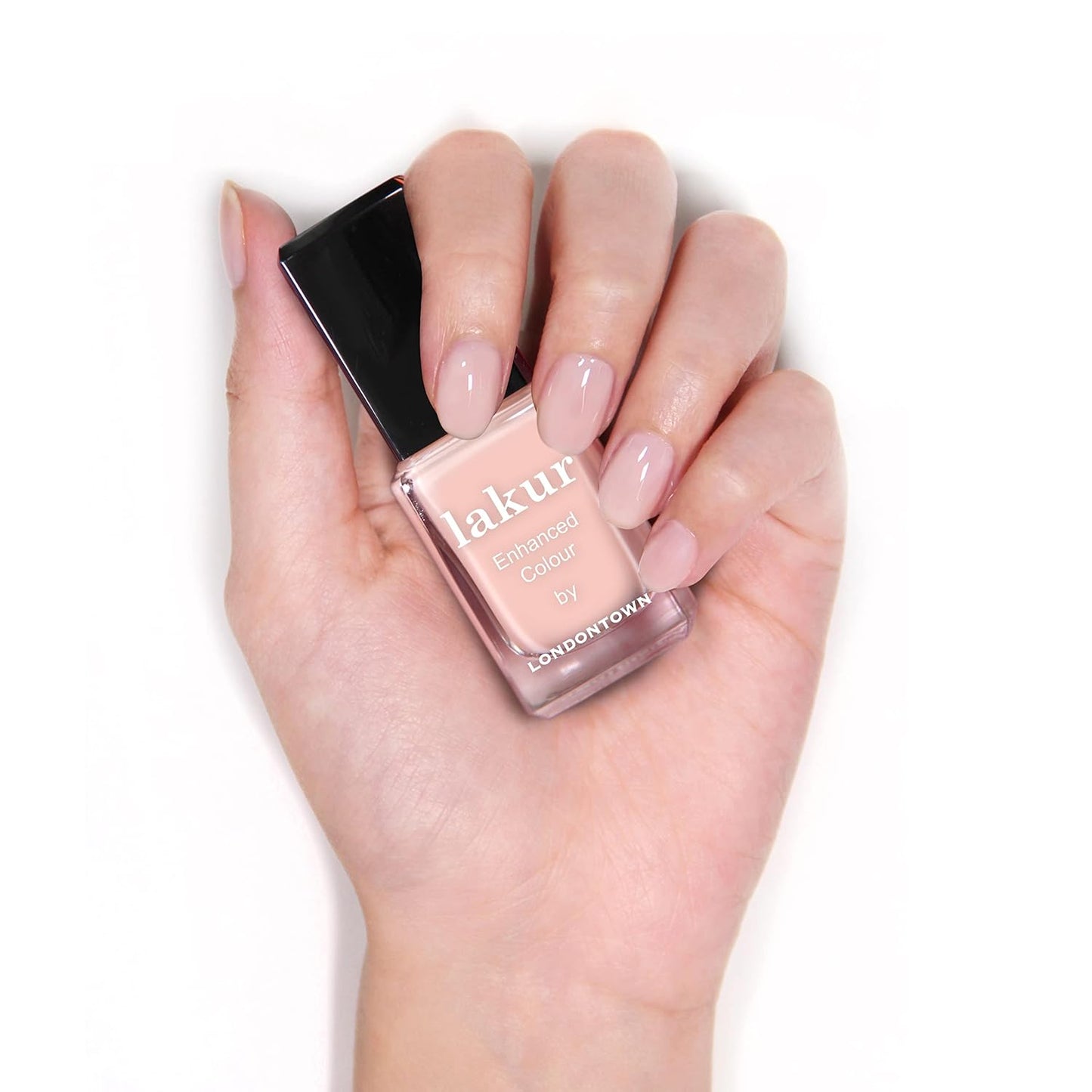 LONDONTOWN lakur Nail Polish - Chip-Resistant, Non-Toxic, Conditions & Hydrates Nails Glossy Sheer Pink, Cheerio, .40 fl oz