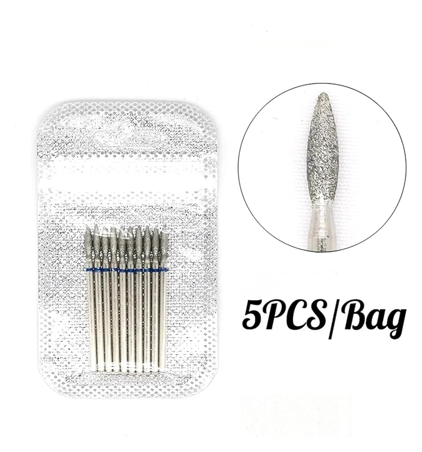 WWJN 5Pc Ceramic Nail Art Drill Bits Rotary Cutter Clean Apparatus for Manicure Nail Milling Machine Accessories Removal Nail Gel Tool