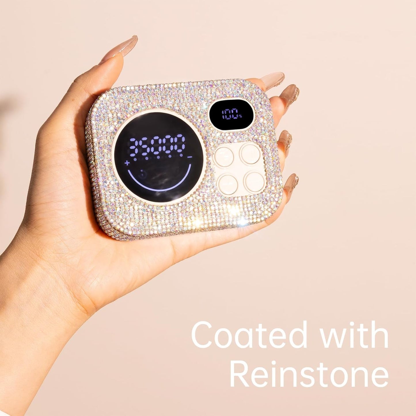 Professional Rechargeable Nail Drill 35000 RPM, Diamond Glitter Electric Nail File for Shaping, Removing & Polishing Gel Nails, Portable & Easy to Use, Ideal for Home & Salon Manicure Pedicure