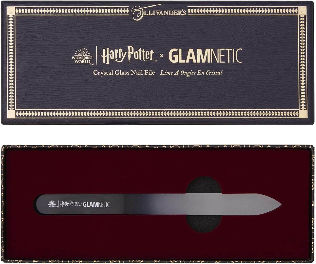 Harry Potter™ x Glamnetic Crystal Glass Nail File | All-in-One Nail File for Shaping, Smoothing & Polishing | Lightweight & Easy to Use