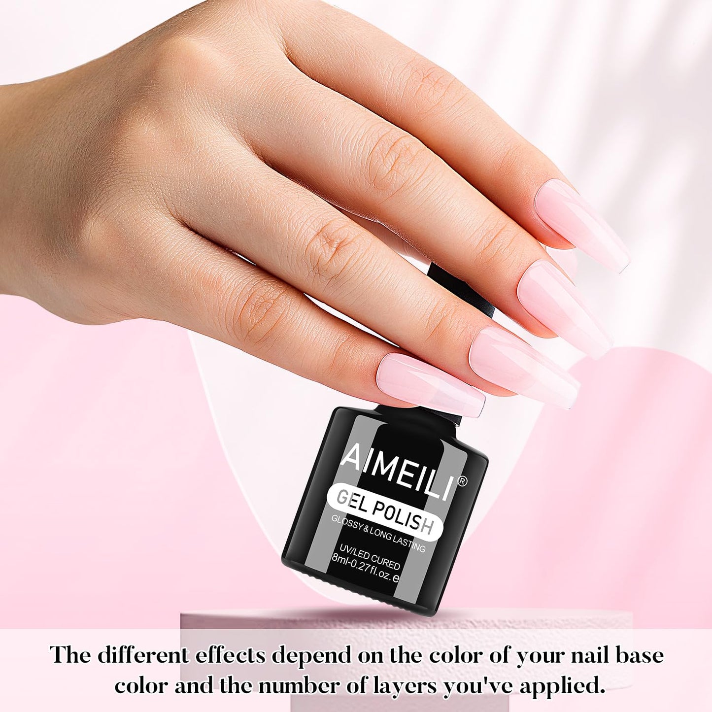 AIMEILI Gel Nail Polish, Hema Free, Cruelty Free, Vegan, Soak Off U V LED Nail Art for Women Girls Manicure Salon DIY Home - 1000 8ml