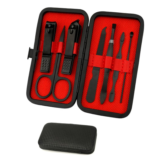 Manicure Set, Nail Clipper Set 7 in 1 Manicure Kit Stainless Steel Nail Clipper Kit Pedicure Kit Portable Nail Grooming Kit Fingernail Toenail Clippers Mothers Day Gifts for Women Men Boyfriend