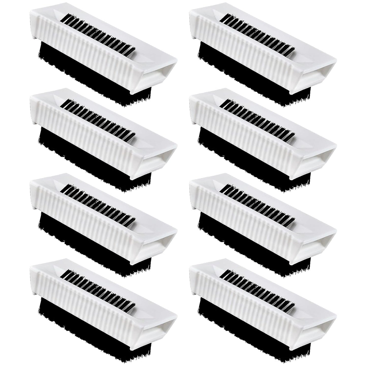 8Pcs Fingernail Brushes, Plastic Surgical Scrub Brushes for Nail Cleaning, Soft Two-Sided Non Disposable Nail Scrubber Brushes for Cleaning Nail and Toes White and Black