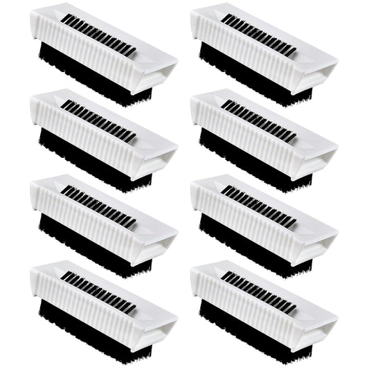 8Pcs Fingernail Brushes, Plastic Surgical Scrub Brushes for Nail Cleaning, Soft Two-Sided Non Disposable Nail Scrubber Brushes for Cleaning Nail and Toes White and Black