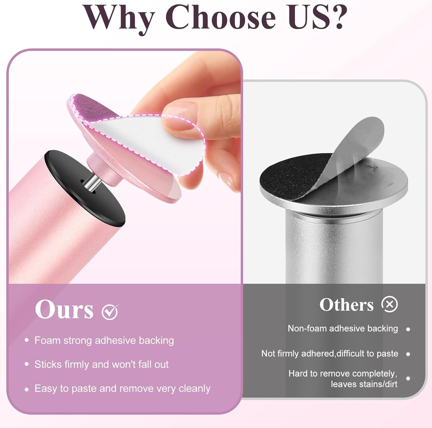 60pcs Replaceable Sanding Paper, Replacement Sandpaper Refill Discs for Electric Foot File Callus Remover (Replaceable Sanding Paper Purple)