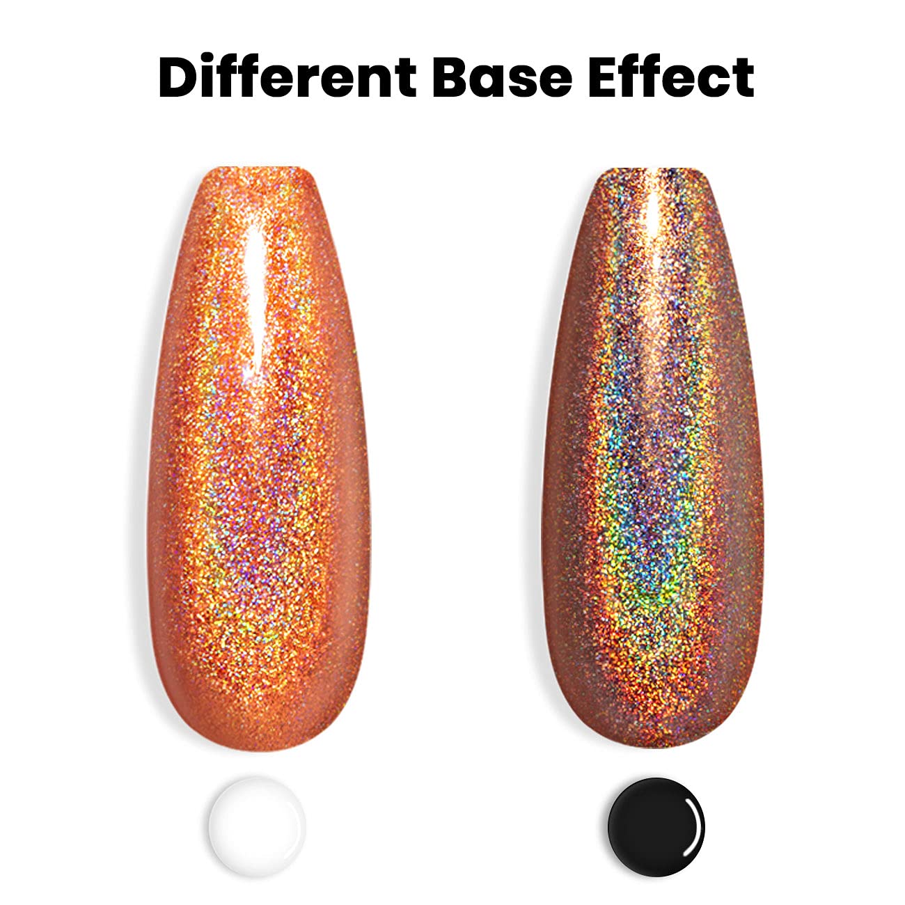 RARJSM Holographic Nail Polish Classic Orange Gel Polish Soak off Nail Gel Ideal for Nail Salon DIY at Home Curing Required