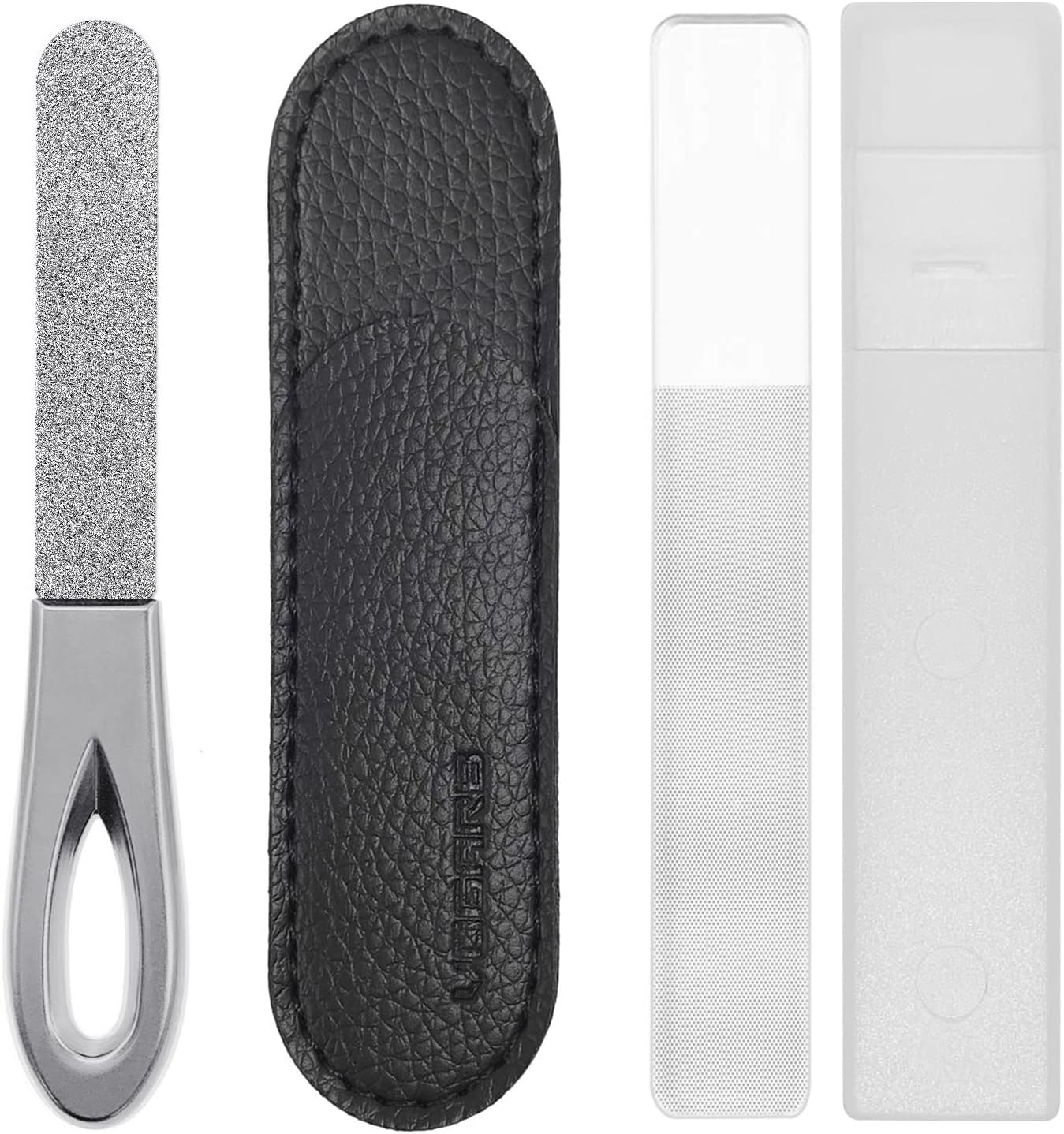 Travel Nail Files for for Thick Toenails, 3.6 Inch Diamond Nail File for Natural Nails, Double Sided 180 Diamond Grits Emery Boards for Men Woman Salon Home Travel (1 PACK-BF01)