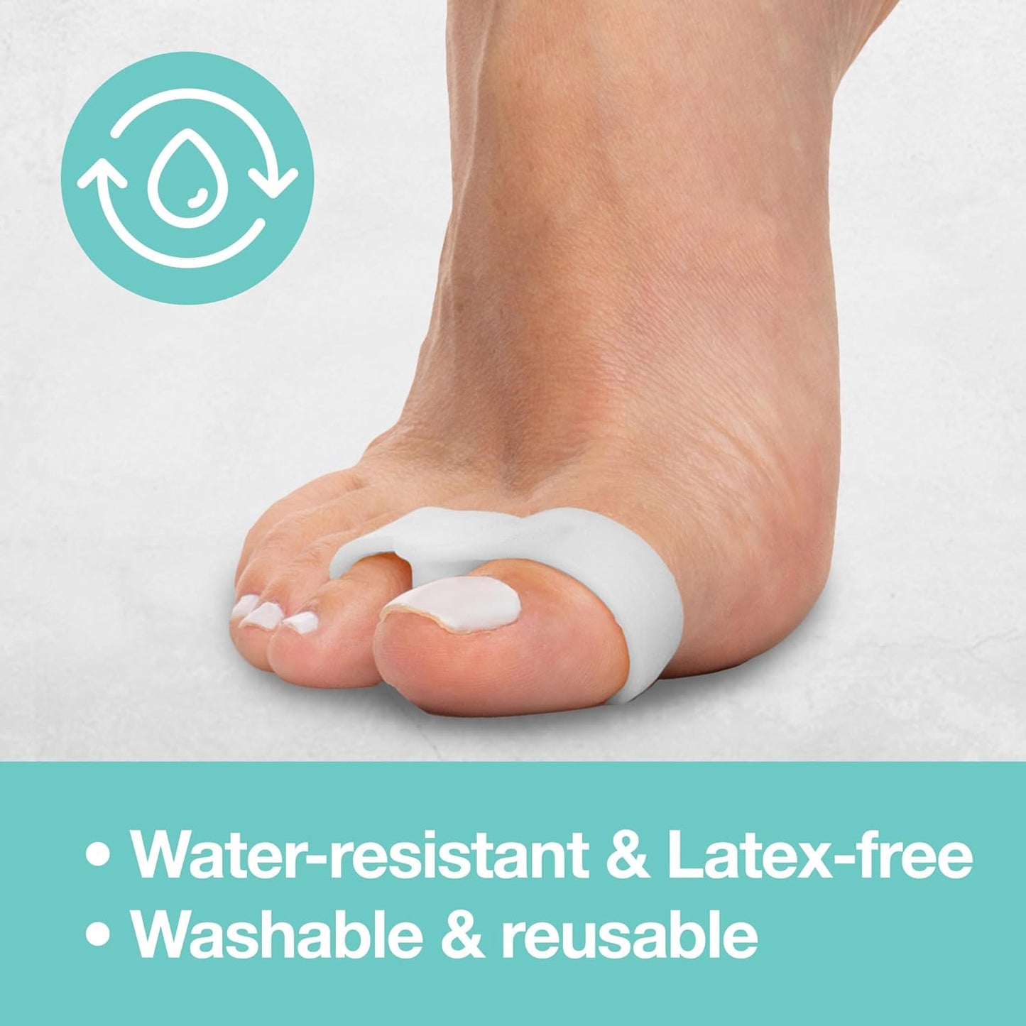 ZenToes Toe Spacers Bunion Corrector for Women and Men, Big Toe Straightener, Double Loop Gel Splint Separator for Correct Alignment of Overlapping Toes