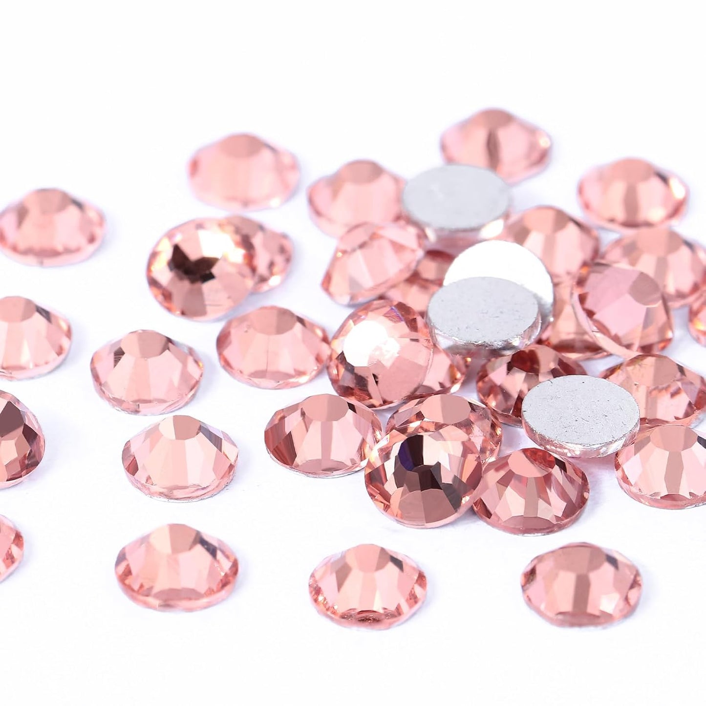 Champagne Rhinestones Flatback Rhinestone for Crafts Glass Nail Rhinestones Nail Gems Crystals for Makeup Bags Shoes Decoration DIY(SS12,1440pcs,Champagne)