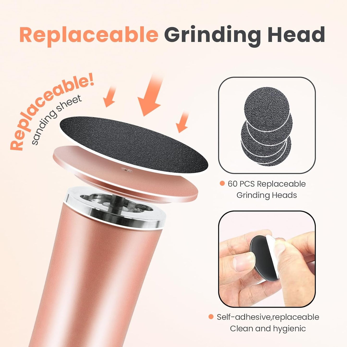 Electric Foot Callus Remover with 36 in 1 Pedicure Kit | Adjustable Speed | Mini Portable | 60 Pcs Sandpaper Discs | Professional Electric Callus Remover for Feet for Dead Skin and Calluses