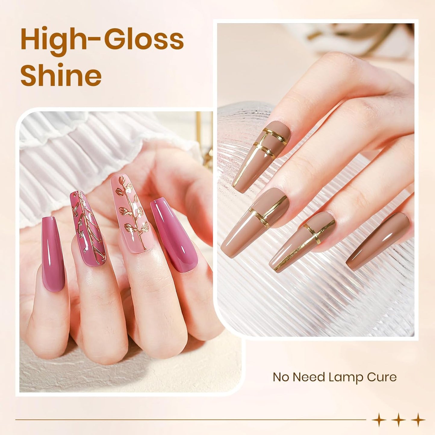 Quick-Dry Fall Winter Nail Polish Set, Regular Nail Polish Non Gel Air Fast Drying Fingernail Lacquer Manicure Salon DIY at Home