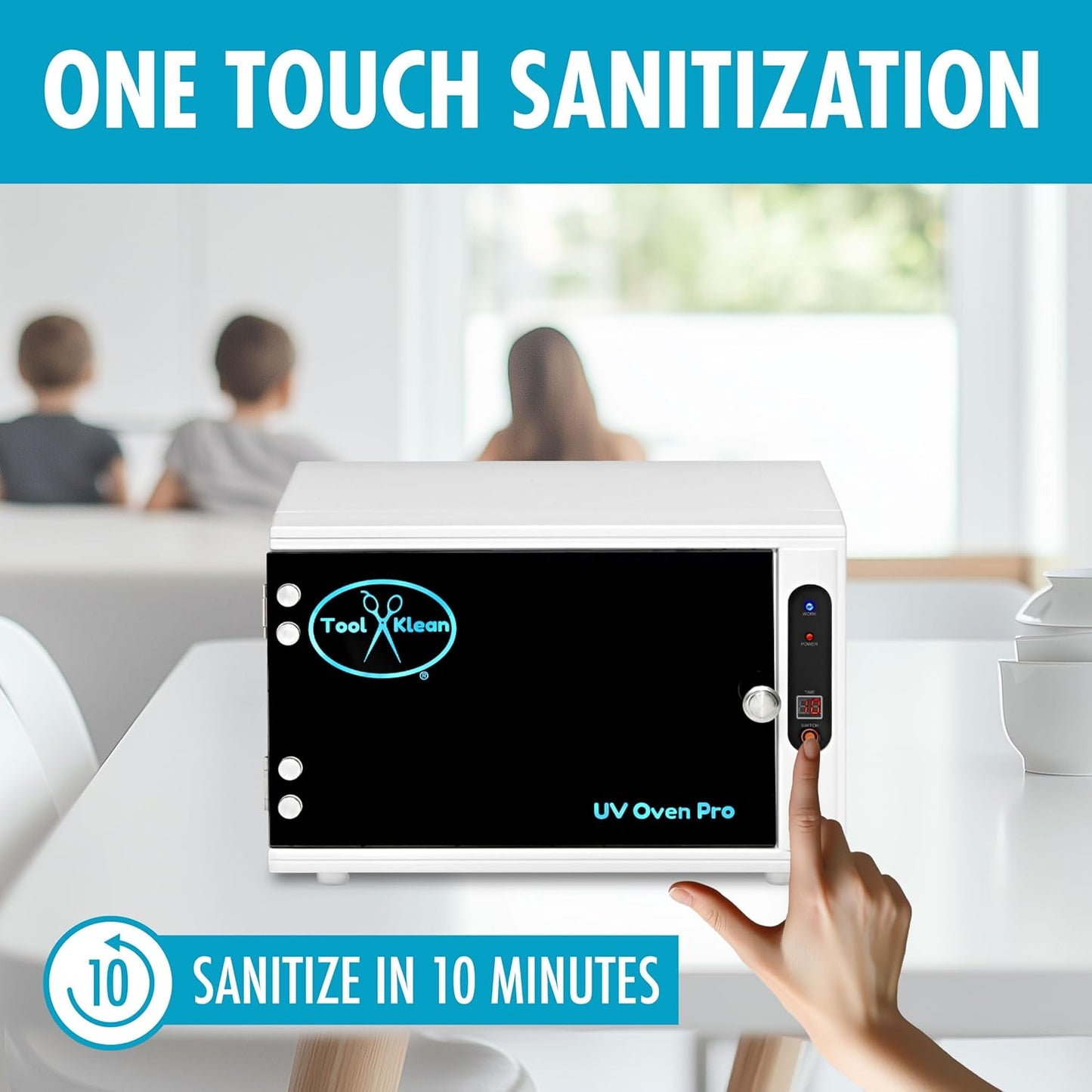 SaniCabinet UV Light Sanitizer Box - Large, Professional Grade, Fast UVC Sanitizer Cabinet for Cleaning Salon Tools, Nail Clippers, Cell Phone, Watches, Glasses, Baby Toys - EPA Registered