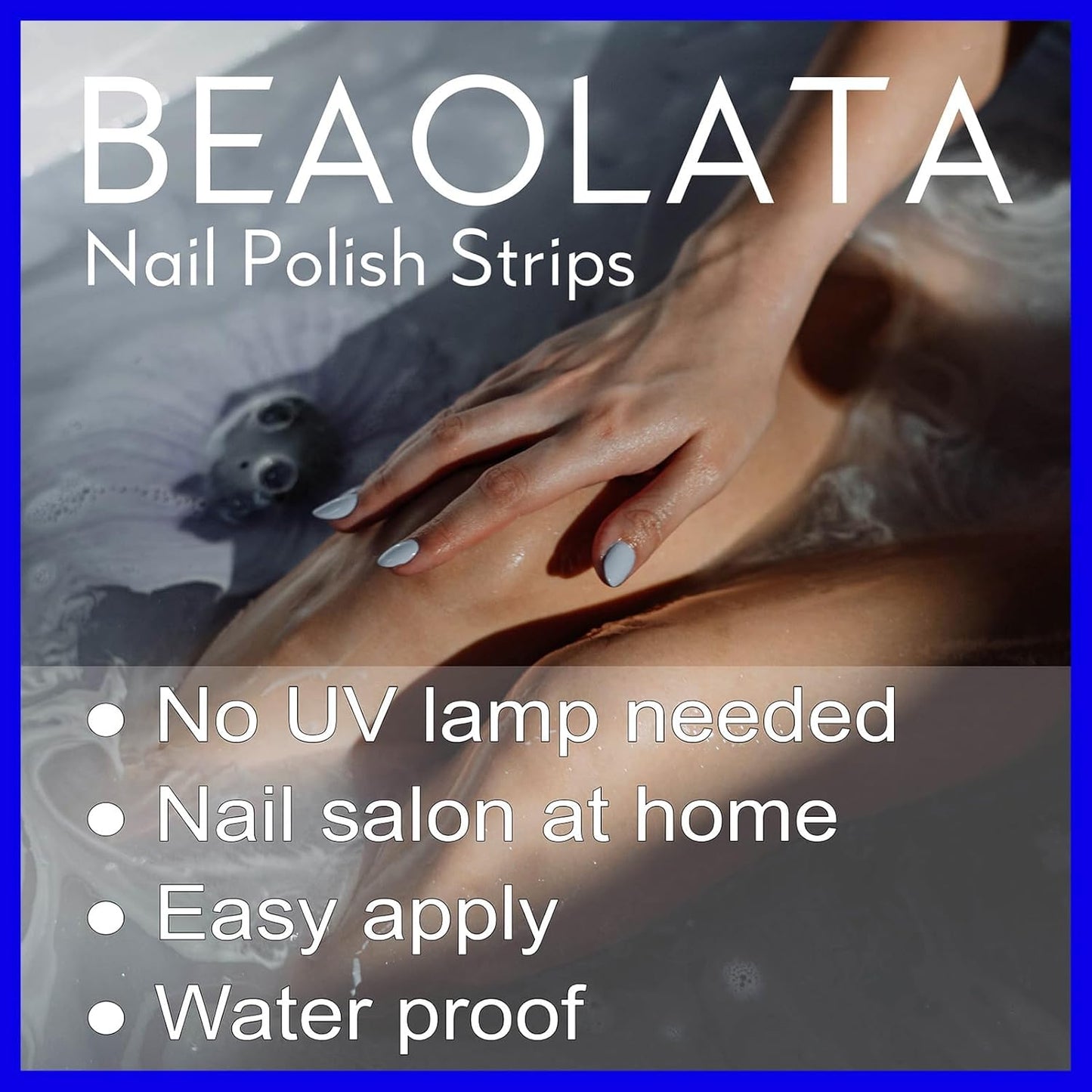 Nail Polish Strips, 32PCS Salon Quality Wraps, Long Lasting Gel Nail Stickers for Women Easy Apply& Remove (Playing Black)